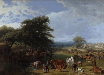 Allevamento di Lord Rivers, Stratfield Saye da Jacques Laurent Agasse